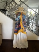 Chusta szal pareo sarong jedwabna jedwab   180 cm x 90 cm plaża wakacje