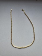 Łańcuszek srebrny 925 Splot Królewski 18k 750 pozłacany