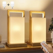 Lampka nocna LED z żarówką akumulatorową i pilotem - dwupak