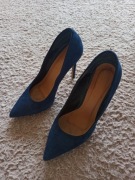 Buty zamszowe granatowe Badura