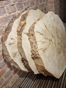 Czeczota Topoli 80/75/10 cm Blat Plaster Drewno Stolik Żywica DIY Suchy