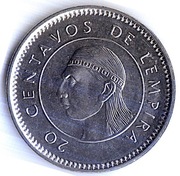 HONDURAS 20 centavos 1999, KM# 83a.2, UNC