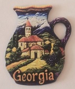 Magnes na lodówkę akrylowy Georgia Gruzja Tibilisi (4K)