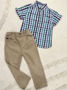 Zestaw spodnie Denim&Co koszula Next rozm 98 