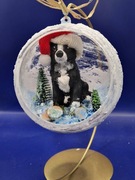 Bombka3d Z  ręcznie wykonanym Border Collie 