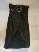 Nowa czarna elegancka sukienka tuba z ozdobnym detalem – rozmiar S