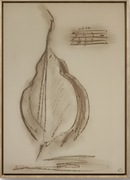 Oryg. minimalist. rys. "True Love na kontrabas" z certyfikatem i sygnaturą 