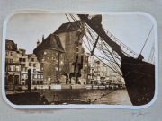 Gdańsk - Danzig - Żuraw - statek - 11,5x17,5cm - 1920r.