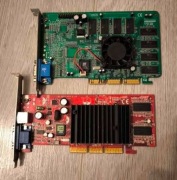 2x karta graficzna Retro AGP GeForce 2 MX400 - 64MB + GEFORCE FX 5200 64MB