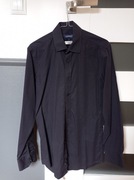 Koszula Lambert – głęboka czerń z mikrowykończeniem – 37/176-182 