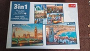 3 x 1000 puzzle trefl new york, london, valencia