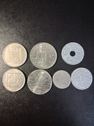 Pakiet monet francuskich od 1903 do 1995 (2x Vichy)