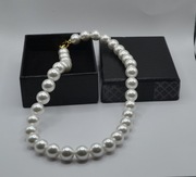 Naszyjnik z białych pereł słodkowodnych 12 mm | klasyczna elegancja