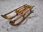 Sanki drewniane ze sznurkiem, solidne