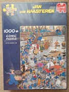 puzzle Jumbo 1000 - Jan van Haasteren - Na linii montażowej - IDEALNY/NOWY