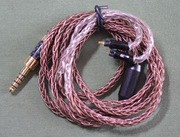 KABEL PRZEWÓD ZBALANSOWANY 1.15m DLA IEM 4.4mm 2 PIN 0.78mm MIEDŹ