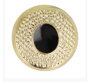 Guziki ozdoby zloto-czarny 15mm, 5szt.