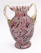 Wazon Bohemia  z płatkami srebra lata 1880-1900 CUDO !!