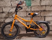 Rower dziecięcy KARBON 16" + kółka boczne + rączka do prowadzenia