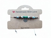 Bransoletka drzewko szczęścia srebro 925 malachit larimar personalizacja