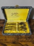 Jubiler PRL Widelczyki Deserowe 6 szt POSREBRZANE