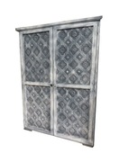 PIĘKNA DREWNIANA SZAFA SZARO BIAŁA SUPER FRONTY