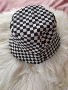 Kapelusz dwustronny bucket hat rybacki w kratkę