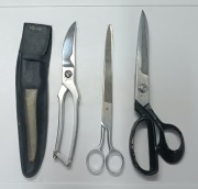 Zestaw Starych Nożyc Gerlach PRL Do Mięsa Krawieckie 