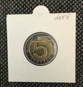 Moneta obiegowa 5 złotych  2015 r.