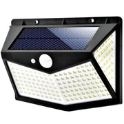 LAMPA SOLARNA 100 LED Z CZUJNIKIEM ZMIERZCHU RUCHU ELEWACYJNA OGRODOWA