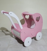 Drewniany wózek dla lalek