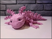 Robo Aksolotl, Zabawka, Figurka3D, Druk 3D, XL, Ruchomy wydruk 3D