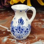 Malutki ręcznie malowany wazonik dekoracyjny - 7 cm - Delft Blauw