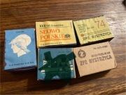 Zestaw 4 szt pudełek z zapałkami z czasów PRL-u