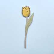 Tulipan żółty kwiat sklejka prezent ozdoba dzień nauczyciela