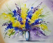 Obraz, Akwarela - Letni bukiet,   A4