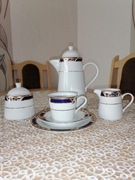  porcelana zestaw obiadowo-kawowy 24k złoto 