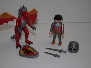 b23 playmobil rycerz + czerwony smok 