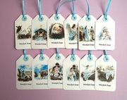 Zawieszki na prezenty Tagi - Boże Narodzenie Szopka Święta Rodzina 12 szt.