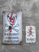 Tabliczki czaszka nie dotykać prl ozdoba loft
