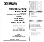 CAT TH336 337 406 407 414 514 417 Operation Manual Instrukcja obsługi DTR