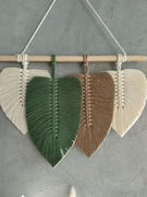 KOLOROWA MAKRAMA LIŚCIE DEKORACJA NA ŚCIANĘ DO SALONU SYPIALNI