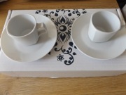 ROSENTHAL MARIA BIAŁA – Zestaw 2 filiżanek do kawy ze spodkami