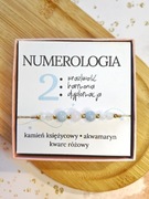Bransoletka Numerologiczna 2 Dwójka  kamienie naturalne 