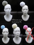 Opaska z pomponem tiulowym