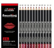 12 szt. Zestaw trwałych szminek, kredka do ust i matowy błyszczyk dla kobie