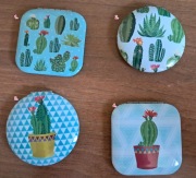 Lusterko kieszonkowe, lustro,  mini, małe, kompaktowe, kaktus