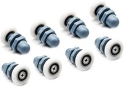 Kółka do drzwi prysznicowych 20 mm – komplet 8 szt.