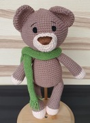 Miś na szydełku,  duży rękodzieło 