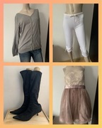 4 rzeczy za darmo za 1 zł ubrania sweterek sukienka buty leginsy